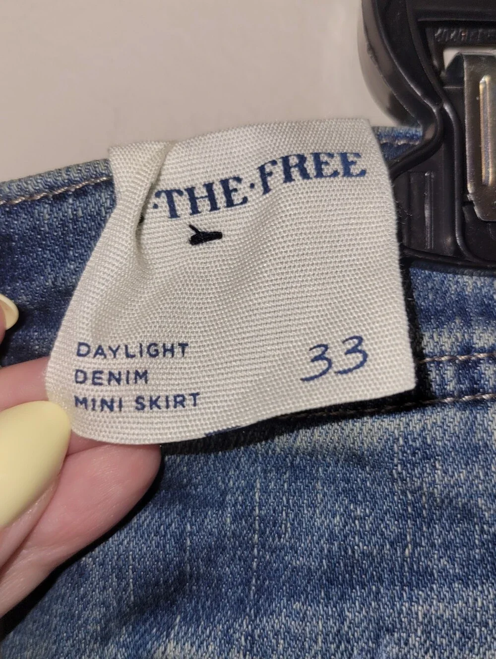 free people Denim Mini Skirt size 16